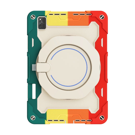 For Huawei MatePad Pro 12.6 2021 Armor Contrast Color Silicone + PC Tablet Case(Colorful Red) by buy2fix