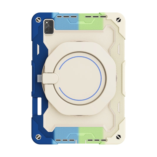For Huawei MatePad Pro 12.6 2021 Armor Contrast Color Silicone + PC Tablet Case(Colorful Blue) by buy2fix