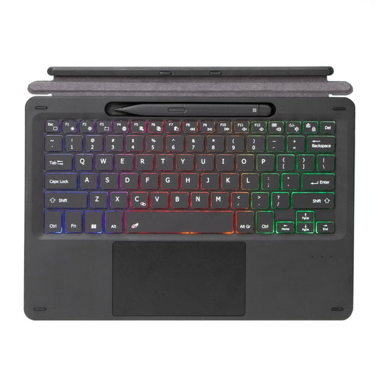 For Microsoft Surface Pro 8/Pro X KF17S Tri-color Backlit Touch Bluetooth Keyboard by buy2fix