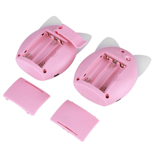 V30 Wireless Audio Baby Monitor Support Voice Monitoring + Intercom + Night Light without Battery, Plug Type:EU Plug(Pink) by buy2fix