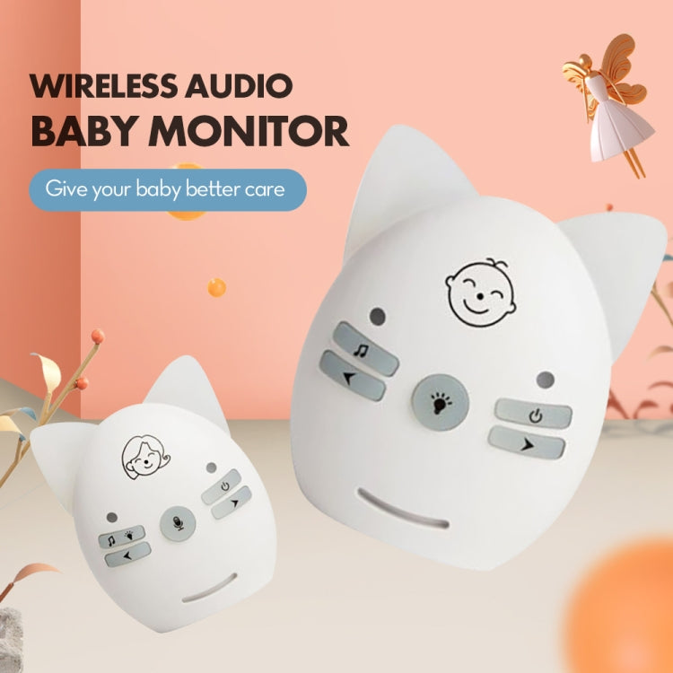 V30 Wireless Audio Baby Monitor Support Voice Monitoring + Intercom + Night Light without Battery, Plug Type:AU Plug(Pink) - Security by buy2fix | Online Shopping UK | buy2fix