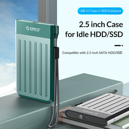 ORICO M35C3-GR 3.5 inch USB3.1 Gen1 Type-C Hard Drive Enclosure(Green) - External Hard Drives by ORICO | Online Shopping UK | buy2fix