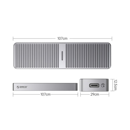 ORICO M221C3-GY M.2 NGFF 6Gbps SSD Enclosure(Grey) - External Hard Drives by ORICO | Online Shopping UK | buy2fix