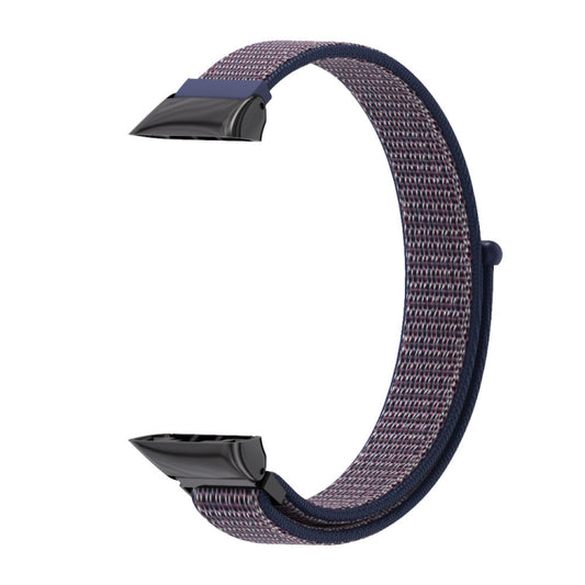 For Huawei Band 6 / Honor Band 6 / 7 Mijobs Breathable Nylon Watch Band(Midnight Blue Black) by MIJOBS