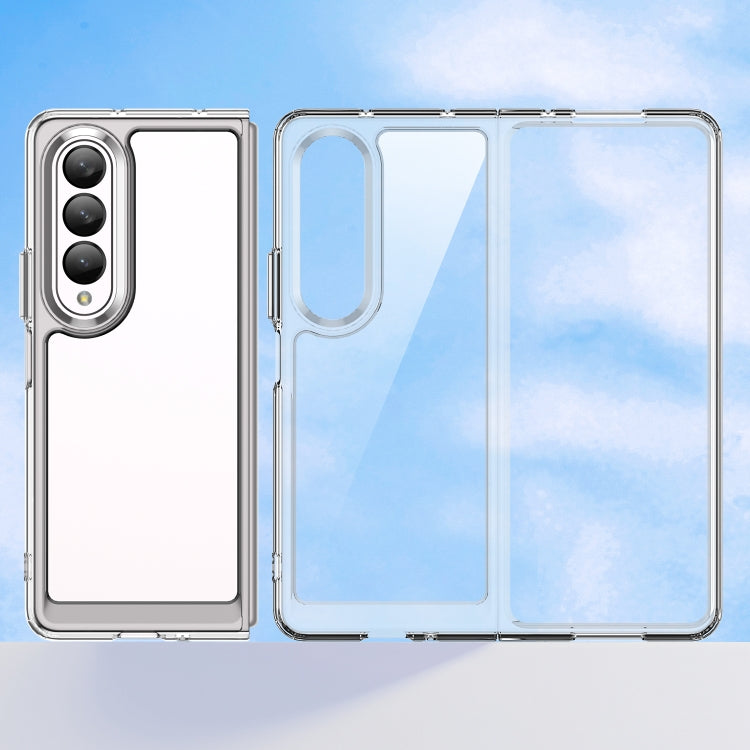 For Samsung Galaxy Z Fold3 5G Colorful Series Acrylic + TPU Phone Case(Transparent) by buy2fix