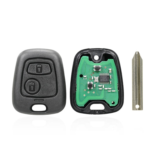 Clé de voiture télécommandée intelligente à 2 boutons, 433MHz, pour Peugeot 206, clé vierge: SX9