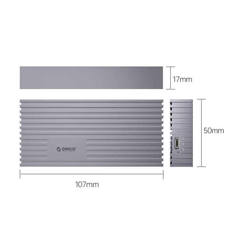 ORICO M234C3-U4-GY 40Gbps M.2 NVME USB4.0 SSD Enclosure(Grey) - HDD Enclosure by ORICO | Online Shopping UK | buy2fix