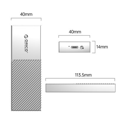 ORICO M207C3-G4-SV 20Gbps USB3.2 Gen2x2 Type-C M.2 NVMe SSD Enclosure(Silver) - HDD Enclosure by ORICO | Online Shopping UK | buy2fix