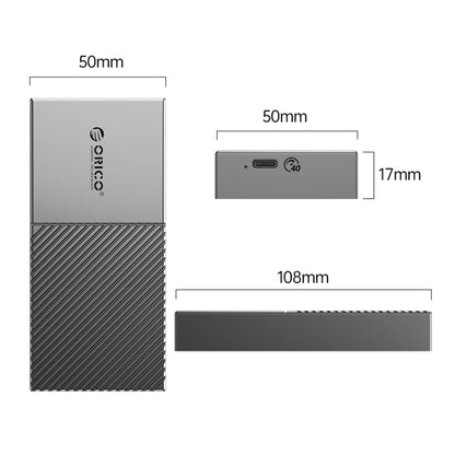 ORICO 40Gbps USB4.0 Type-C M.2 NVMe SSD Enclosure(Grey) - HDD Enclosure by ORICO | Online Shopping UK | buy2fix