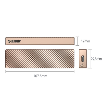 ORICO M212C3-G2-RG 10Gbps M.2 NVMe SSD Enclosure(Gold) - HDD Enclosure by ORICO | Online Shopping UK | buy2fix