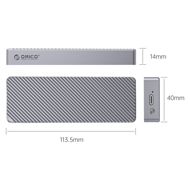ORICO M213C3-G4-GY 20Gbps M.2 NVMESSD Enclosure(Grey) - HDD Enclosure by ORICO | Online Shopping UK | buy2fix