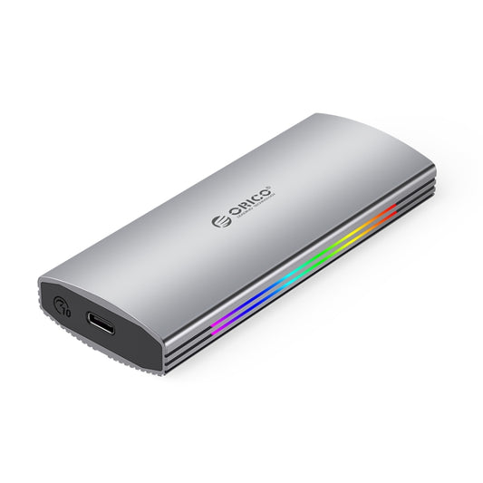 ORICO M2R2-G2-SV 10Gbps Multi-Color Glowing RGB Gaming Style M.2 NVMe SSD Enclosure(Silver) - HDD Enclosure by ORICO | Online Shopping UK | buy2fix