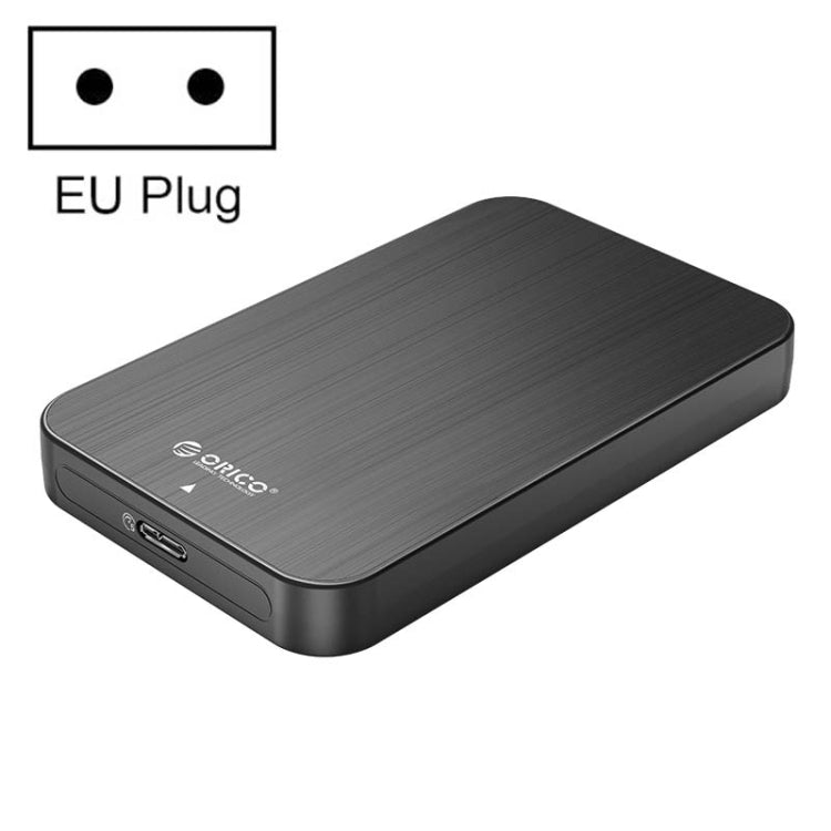 ORICO HM25U3 2.5 inch USB3.0 Micro-B Hard Drive Enclosure, Plug:EU Plug(Black) - HDD Enclosure by ORICO | Online Shopping UK | buy2fix