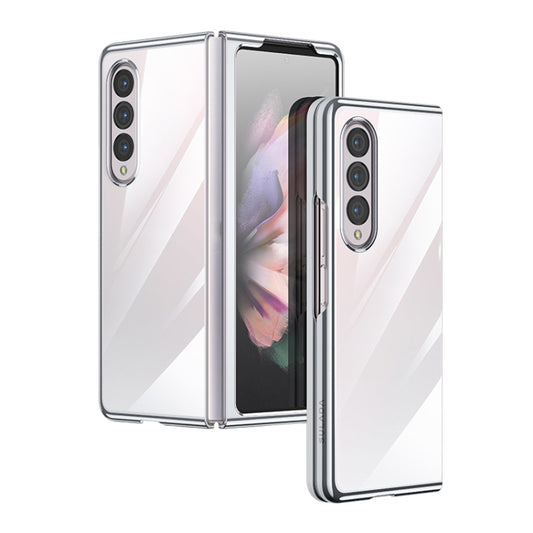 For Samsung Galaxy Z Fold4 SULADA Shockproof Plating PC Transparent Protective Case(Silver) - Galaxy Z Fold4 5G Cases by SULADA | Online Shopping UK | buy2fix