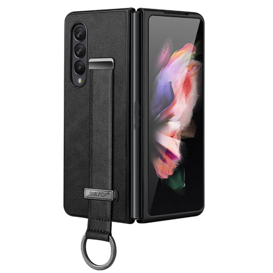 For Samsung Galaxy Z Fold4 SULADA Cool Series PC + Leather Texture Skin Feel Shockproof Phone Case(Black) - Galaxy Z Fold4 5G Cases by SULADA | Online Shopping UK | buy2fix