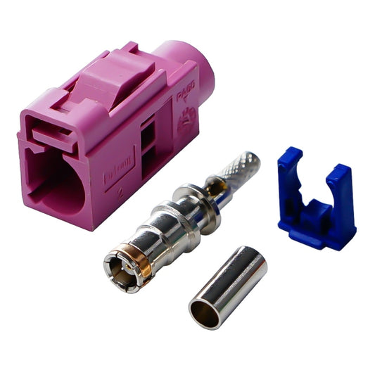 For RG174 Cable Fakra Radio Crimp Female Jack / Plug Connector with Phantom RF Coaxial(Fakra H) by buy2fix