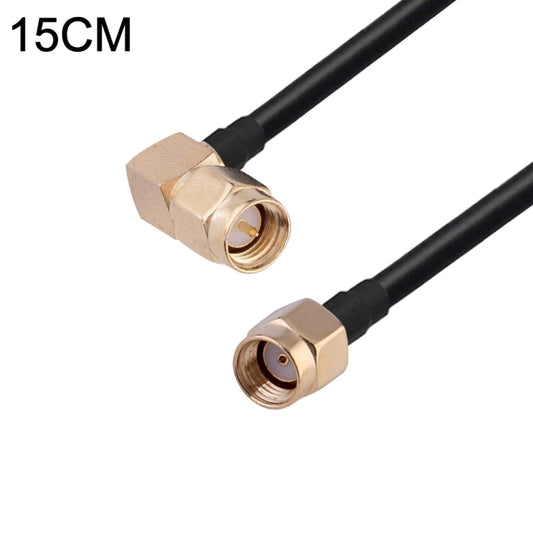 SMA Male Elbow to PR-SMA Male RG174 RF Coaxial Adapter Cable, Length: 15cm - Connectors by buy2fix | Online Shopping UK | buy2fix