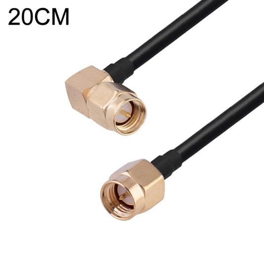 SMA Male Elbow to SMA Male RG174 RF Coaxial Adapter Cable, Length: 20cm - Connectors by buy2fix | Online Shopping UK | buy2fix