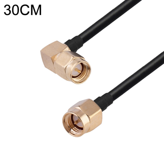 SMA Male Elbow to SMA Male RG174 RF Coaxial Adapter Cable, Length: 30cm - Connectors by buy2fix | Online Shopping UK | buy2fix