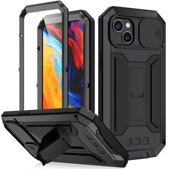 For iPhone 14 R-JUST Shockproof Life Waterproof Dust-proof Case (Black)