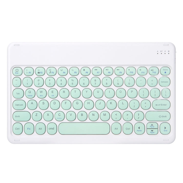 Round Cap Bluetooth Keyboard Leather Case with Pen Slot, without Touchpad For Samsung Galaxy Tab S7(Green+Green Keyboard) - Samsung Keyboard by buy2fix | Online Shopping UK | buy2fix