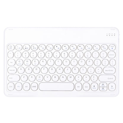 Round Cap Bluetooth Keyboard Leather Case with Pen Slot, without Touchpad For Samsung Galaxy Tab A7 10.4 2020(Black+White Keyboard) - Samsung Keyboard by buy2fix | Online Shopping UK | buy2fix