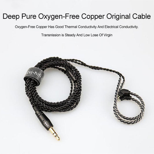 CVJ-V1 1.25m Oxygen-free Copper Silver Plated Upgrade Cable For MMCX Earphones, With Mic by CVJ