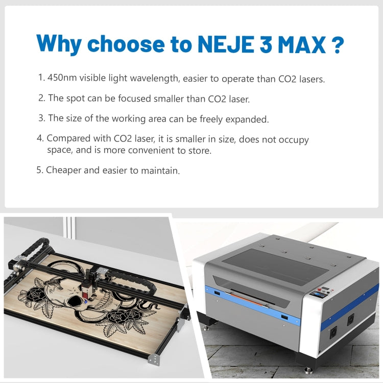 NEJE MASTER 3 MAX Laser Engraver with A40640 Dual Laser Beam Module(EU Plug) - DIY Engraving Machines by NEJE | Online Shopping UK | buy2fix