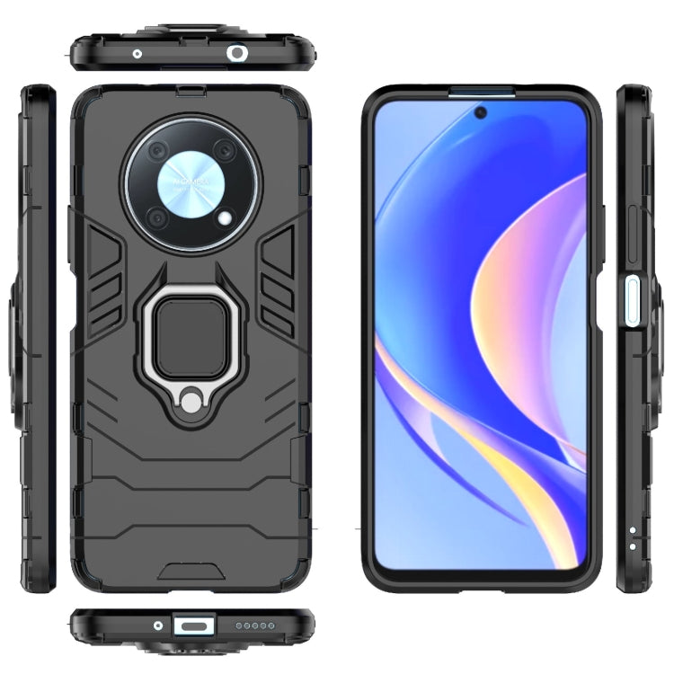 For Huawei nova Y90/Enjoy 50 Pro Shockproof PC + TPU Protective Case with Magnetic Ring Holder(Black) - Mobile Accessories by buy2fix | Online Shopping UK | buy2fix