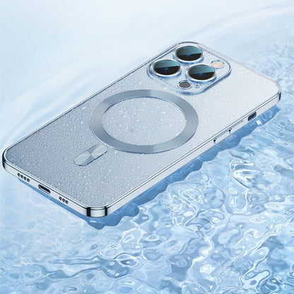 For iPhone 12 Pro Max Whorl Electroplated MagSafe Magnetic Phone Case(Gold) by buy2fix