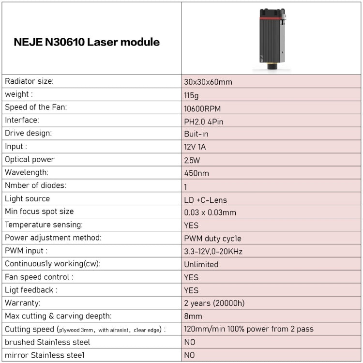 NEJE MASTER 3 Laser Engraver with N30610 Laser Module(EU Plug) - DIY Engraving Machines by NEJE | Online Shopping UK | buy2fix