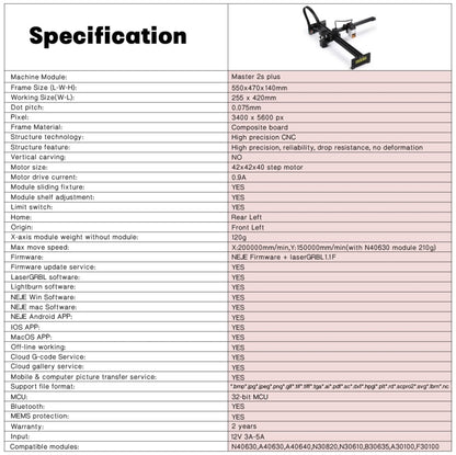 NEJE MASTER 3 Plus Laser Engraver with N40630 Laser Module(US Plug) - Consumer Electronics by NEJE | Online Shopping UK | buy2fix