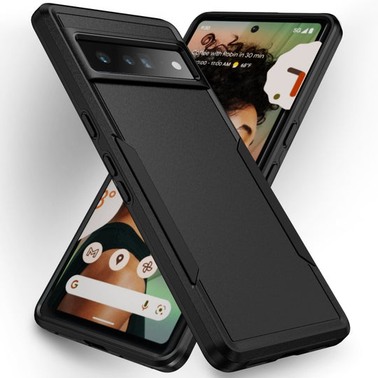 Pour Google Pixel 7 Pro Pioneer Armor Heavy Duty PC + TPU Phone Case (Noir)