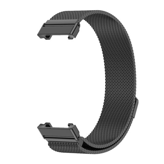For Xiaomi Mi Band 7 Pro Mijobs Milan Magnetic Stainless Steel Watch Band(Black) by MIJOBS