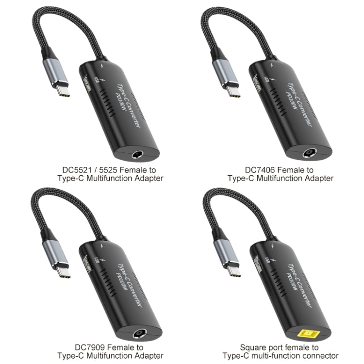 Square Port + Type-C + USB Female to Type-C Multifunction Adapter - Computer & Networking by buy2fix | Online Shopping UK | buy2fix