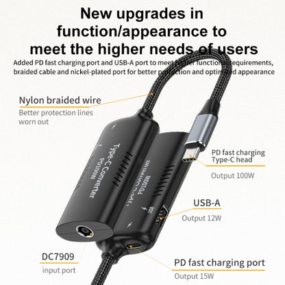 Square Port + Type-C + USB Female to Type-C Multifunction Adapter - Computer & Networking by buy2fix | Online Shopping UK | buy2fix