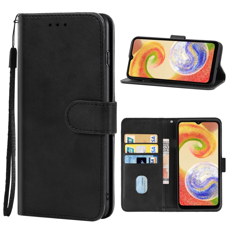 For Samsung Galaxy A04 Leather Phone Case(Black) - Galaxy Phone Cases by buy2fix | Online Shopping UK | buy2fix