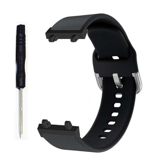 For Amazfit T-Rex 2 Silicone Reverse Buckle Watch Band(Black) by buy2fix