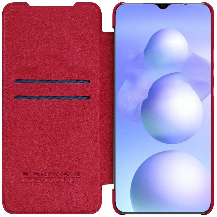 For Xiaomi Poco M4 5G NILLKIN QIN Series Crazy Horse Texture Leather Phone Case(Red) - Xiaomi Cases by NILLKIN | Online Shopping UK | buy2fix