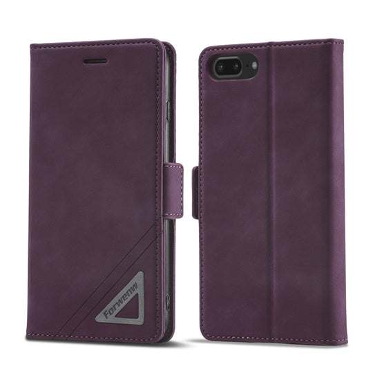 For iPhone SE 2022 / SE 2020 / 8 / 7 Forwenw Dual-side Buckle Leather Phone Case(Wine Red)