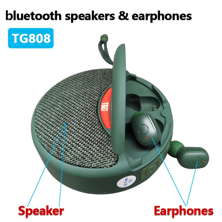 T&G TG808 2 in 1 Mini Wireless Bluetooth Speaker Wireless Headphones(Black) - Mini Speaker by T&G | Online Shopping UK | buy2fix