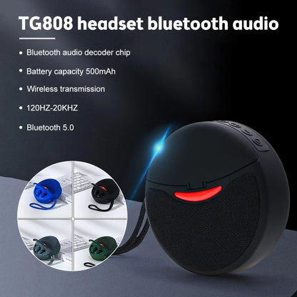 T&G TG808 2 in 1 Mini Wireless Bluetooth Speaker Wireless Headphones(Light Blue) - Mini Speaker by T&G | Online Shopping UK | buy2fix