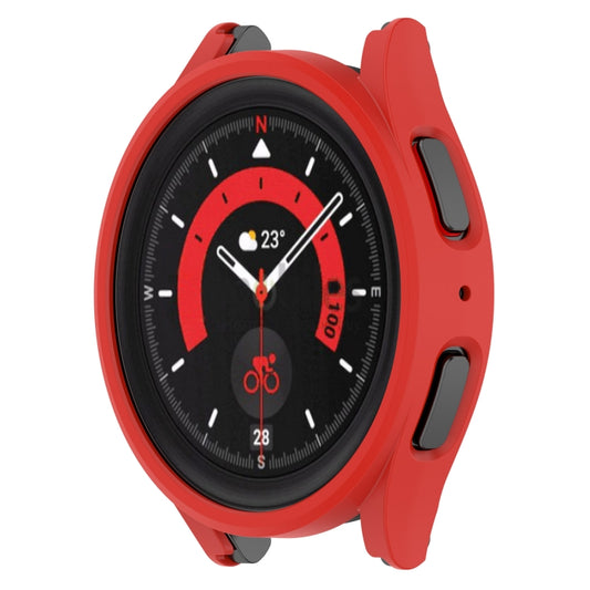 For Samsung Galaxy Watch5 Pro 45mm Half Coverage Hollowed PC Protective Case(Red) by buy2fix