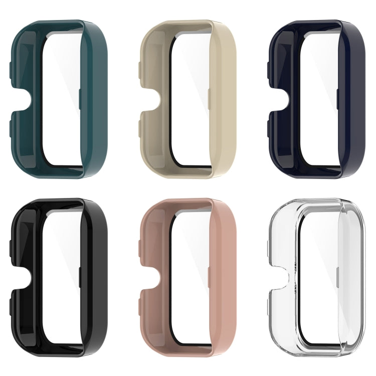 For Amazfit Bip3 / Bip3 Pro PC+ Toughened Film Fully Enclosed Protective Watch Case(Transparent White) by buy2fix