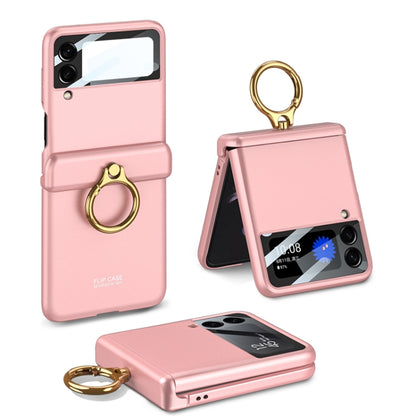 For Samsung Galaxy Z Flip4 GKK Magnetic Hinged Flip Case with Ring Holder(Pink) - Galaxy Z Flip4 5G Cases by GKK | Online Shopping UK | buy2fix