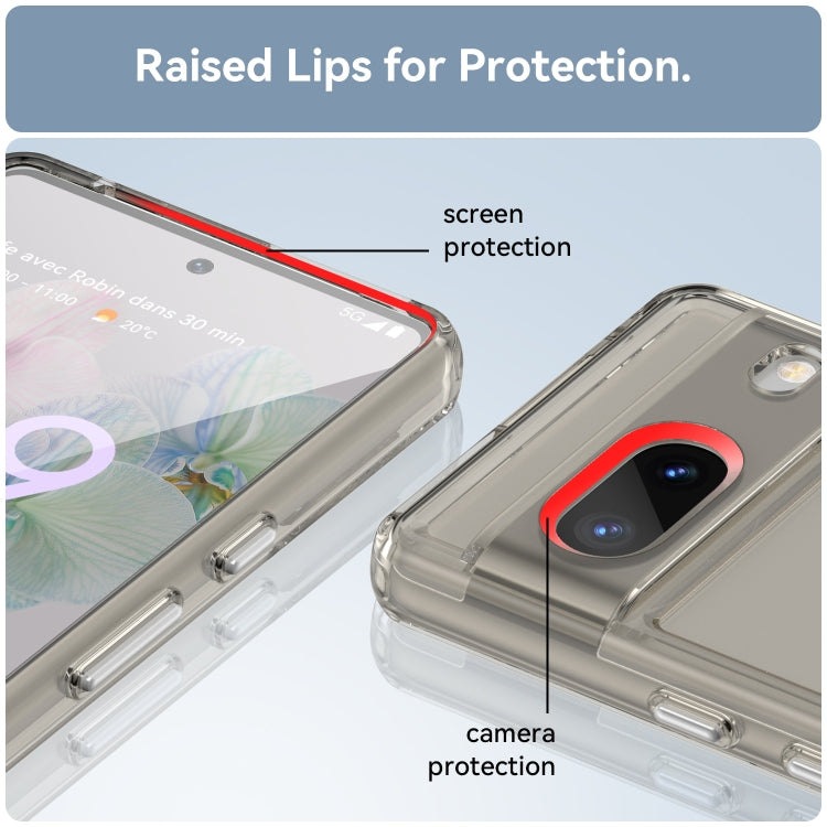 For Google Pixel 7 Candy Series TPU Phone Case(Transparent Grey) by buy2fix