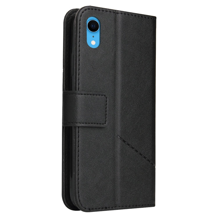 For iPhone XR GQUTROBE Right Angle Leather Phone Case(Black) - More iPhone Cases by GQUTROBE | Online Shopping UK | buy2fix