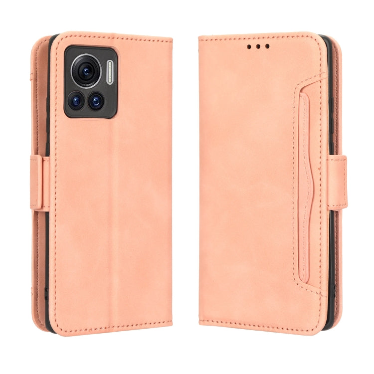 For Motorola Moto X30 Pro 5G / Edge 30 Ultra Skin Feel Calf Texture Card Slots Leather Phone Case(Pink) - Motorola Cases by buy2fix | Online Shopping UK | buy2fix