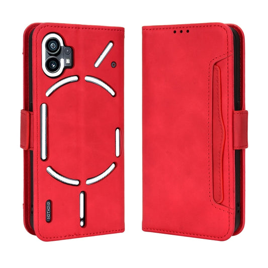 For Nothing Phone 1 Skin Feel Calf Texture Card Slots Leather Phone Case(Red) by buy2fix