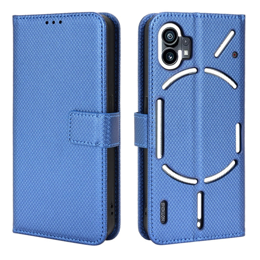 For Nothing Phone 1 Diamond Texture Leather Phone Case(Blue) by buy2fix